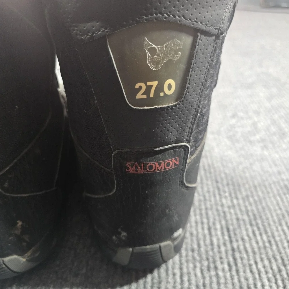 Salomon Savage Snowboard Boots Mens‎ 27.0 US 9 Black Rubber Sole Freestyle